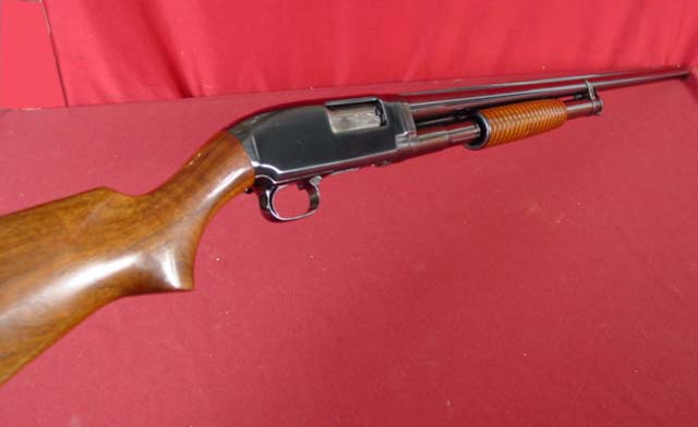 Winchester Model 12 rifle w rare32in. ribbed barrel 2